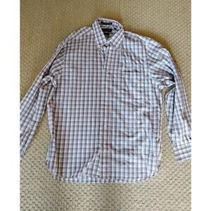 Nwot Paul Fredrick Mens Medium Cotton Plaid Button Down Shirt